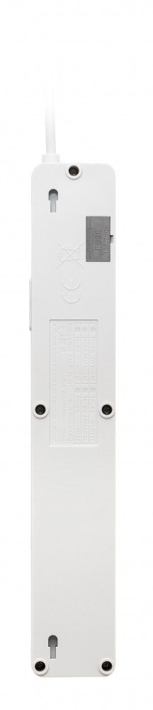 Listwa przeciwprzepięciowa ZX 510, 1L, 3,0m, szara Listwa przeciwprzepięciowa ZX 510, 1L, 3,0m, szara