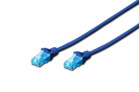 Patch cord U/UTP kat.5e PVC 2m niebieski Patch cord U/UTP kat.5e PVC 2m niebieski
