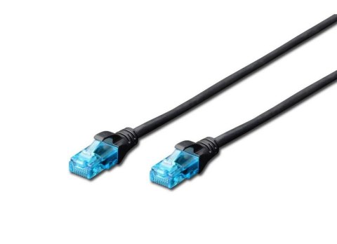 Patch cord U/UTP kat.5e PVC 5m czarny Patch cord U/UTP kat.5e PVC 5m czarny