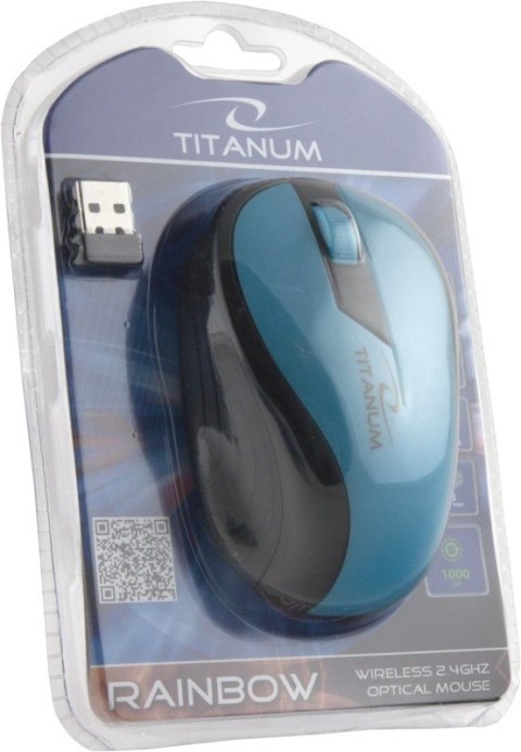 TITANUM MYSZ BEZPRZEWODOWA OPTYCZNA TM114T RAINBOW TURKUSOWA TITANUM MYSZ BEZPRZEWODOWA OPTYCZNA TM114T RAINBOW TURKUSOWA