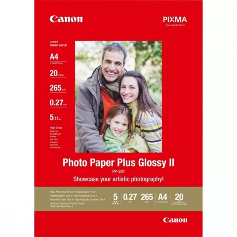 Papier Canon PP-201 Glossy II Photo Paper Plus A4 20 arkuszy 2311B019 Papier Canon PP-201 Glossy II Photo Paper Plus A4 20 arkuszy 2311B019