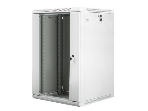 Szafa instalacyjna wisząca 19 18U 600X600mm szara (drzwi szklane) Szafa instalacyjna wisząca 19 18U 600X600mm szara (drzwi szklane)