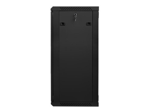Szafa instalacyjna wisząca 19'' 22U 600X450mm czarna (drzwi szklane) Szafa instalacyjna wisząca 19'' 22U 600X450mm czarna (drzwi szklane)