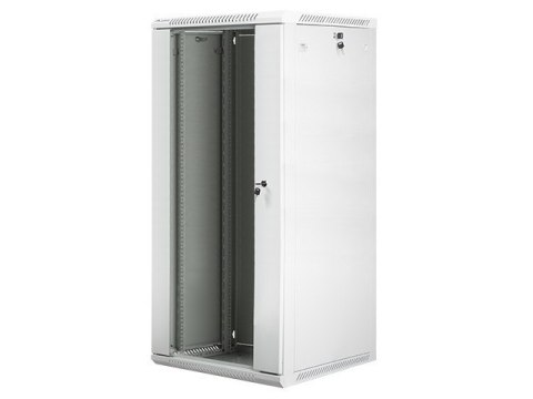 Szafa instalacyjna wisząca 19'' 27U 600X600mm szara (drzwi szklane) Szafa instalacyjna wisząca 19'' 27U 600X600mm szara (drzwi szklane)