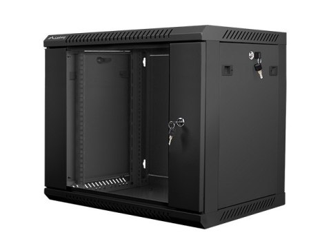 Szafa instalacyjna wisząca 19'' 9U 600X450mm czarna (drzwi szklane) Szafa instalacyjna wisząca 19'' 9U 600X450mm czarna (drzwi szklane)