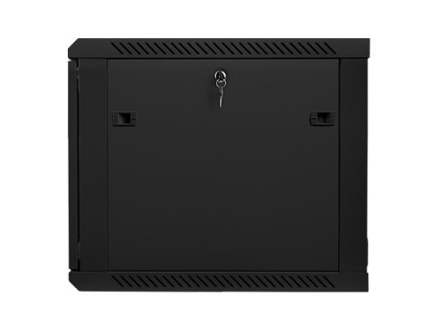 Szafa instalacyjna wisząca 19'' 9U 600X600mm czarna (drzwi szklane)