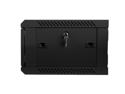 Szafa instalacyjna wisząca 19 cali 4U 600X450mm czarna (drzwi szklane) Szafa instalacyjna wisząca 19 cali 4U 600X450mm czarna (drzwi szklane)