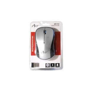Mysz bezprzewodowo-optyczna USB AM-92B srebrna Mysz bezprzewodowo-optyczna USB AM-92B srebrna