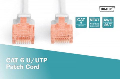 Patch cord U/UTP kat.6 PVC 0,5m szary Patch cord U/UTP kat.6 PVC 0,5m szary