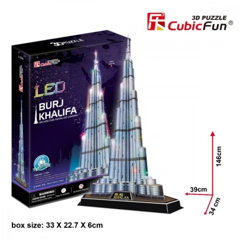 Puzzle 3D Burj Khalifa (Światło) Puzzle 3D Burj Khalifa (Światło)