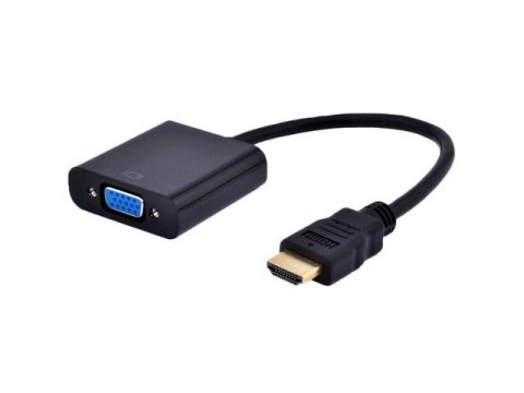 Adapter HDMI-A(M)->VGA (F)+Audio na kablu Adapter HDMI-A(M)->VGA (F)+Audio na kablu