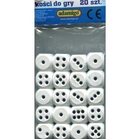 Kości do gry komplet 20 sztuk Kości do gry komplet 20 sztuk