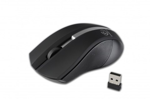 Bezprzewodowa mysz optyczna, GALAXY Black/silver, powierzchnia gumowana Bezprzewodowa mysz optyczna, GALAXY Black/silver, powierzchnia gumowana
