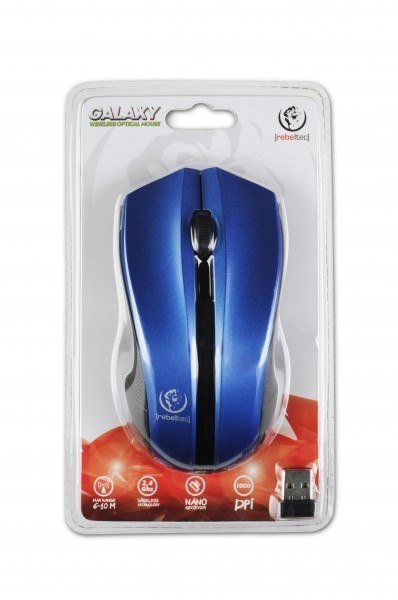 Bezprzewodowa mysz optyczna, GALAXY Blue/silver Bezprzewodowa mysz optyczna, GALAXY Blue/silver
