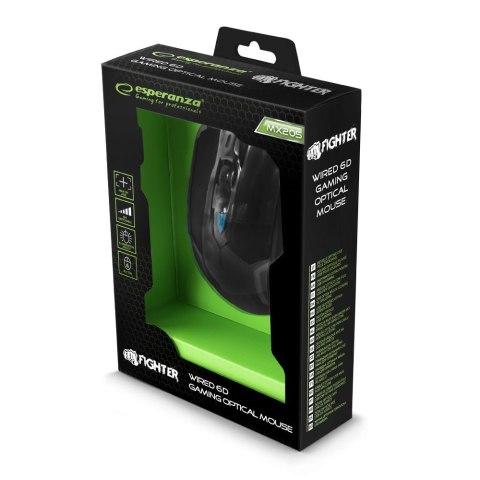 MYSZKA PRZEWODOWA DLA GRACZY 6D OPTYCZNA USB MX205 FIGHTER NIEBIESKA MYSZKA PRZEWODOWA DLA GRACZY 6D OPTYCZNA USB MX205 FIGHTER NIEBIESKA