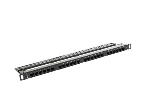 Patch Panel 24 Port 0.5U Kat.6 czarny Patch Panel 24 Port 0.5U Kat.6 czarny