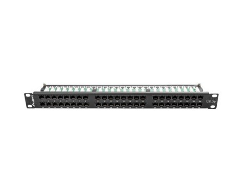 Patch Panel 48 Port 1U Kat.5E czarny Patch Panel 48 Port 1U Kat.5E czarny