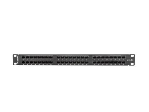 Patch Panel 48 Port 1U Kat.5E czarny Patch Panel 48 Port 1U Kat.5E czarny