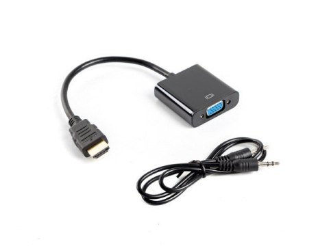Adapter HDMI-A (M) -> VGA (F) + audio na kablu Adapter HDMI-A (M) -> VGA (F) + audio na kablu