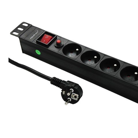 Listwa zasilająca do RACK 19cali | 1U | 6A | PDU | 6xSCHUKO | 2m Listwa zasilająca do RACK 19cali | 1U | 6A | PDU | 6xSCHUKO | 2m