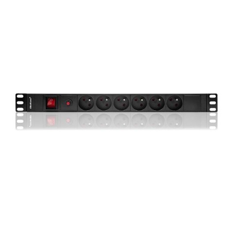 Listwa zasilająca do RACK 19cali | 1U | 6A | PDU | 6xSCHUKO | 2m Listwa zasilająca do RACK 19cali | 1U | 6A | PDU | 6xSCHUKO | 2m