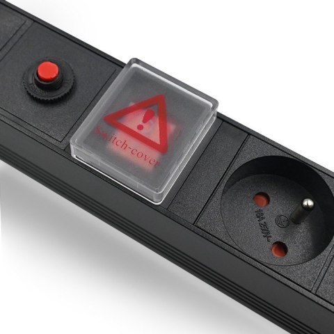 Listwa zasilająca do RACK 19cali | 1U | 6A | PDU | 6xSCHUKO | 2m Listwa zasilająca do RACK 19cali | 1U | 6A | PDU | 6xSCHUKO | 2m