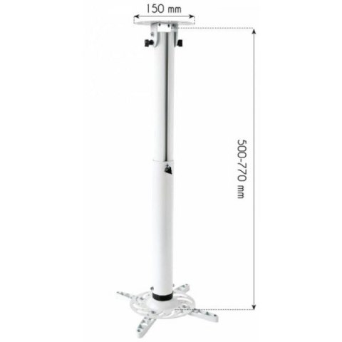Ramię do projektora 50-77cm sufitowe, 15kg białe Ramię do projektora 50-77cm sufitowe, 15kg białe