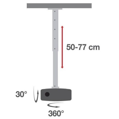 Ramię do projektora 50-77cm sufitowe, 15kg białe Ramię do projektora 50-77cm sufitowe, 15kg białe