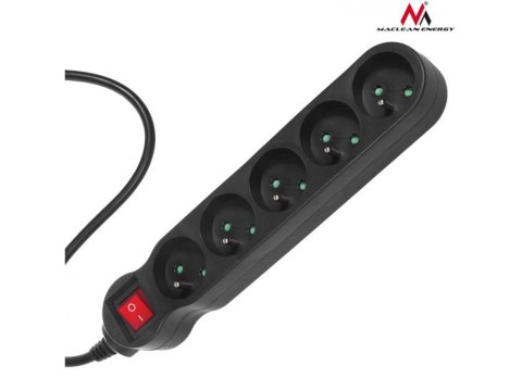 Listwa zasilająca 5g 3m MCE184 2300W Czarna Listwa zasilająca 5g 3m MCE184 2300W Czarna