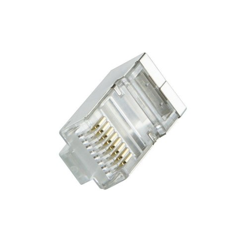 Wtyki RJ45 CAT.6 z osłoną, 100szt., pomarańczowe Wtyki RJ45 CAT.6 z osłoną, 100szt., pomarańczowe