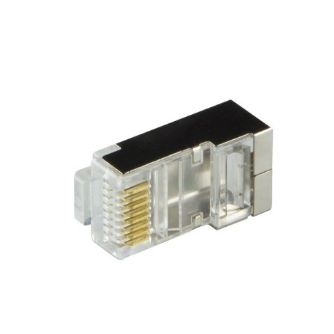 Wtyki RJ45 CAT.6 z osłoną, 100szt., pomarańczowe Wtyki RJ45 CAT.6 z osłoną, 100szt., pomarańczowe
