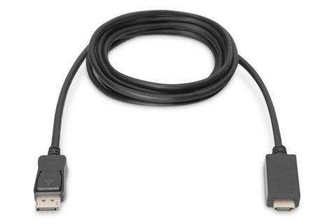 Kabel adapter DisplayPort 1.2 z zatrzaskiem 4K 60Hz UHD Typ DP/HDMI A M/M czarny 2m Kabel adapter DisplayPort 1.2 z zatrzaskiem 4K 60Hz UHD Typ DP/HDMI A M/M czarny 2m