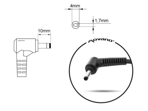 Ładowarka/zasilacz 19.5v 4.62a (4.0x1.7) - dell 90W Ładowarka/zasilacz 19.5v 4.62a (4.0x1.7) - dell 90W
