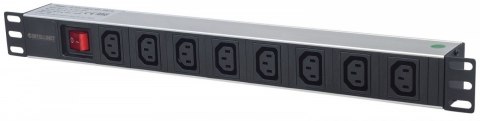 Listwa zasilająca rack 19 1U 110V-250V/10A 8 gniazd C13 kabel 2m Listwa zasilająca rack 19 1U 110V-250V/10A 8 gniazd C13 kabel 2m