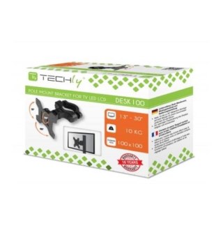 Uchwyt na słup do monitora LED/LCD 13-30 10kg VESA regulowany czarny