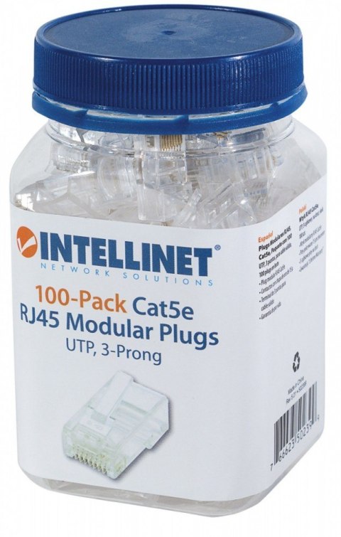 Wtyk RJ45 UTP na drut 8p8c kat.5e słoik 100szt. Wtyk RJ45 UTP na drut 8p8c kat.5e słoik 100szt.