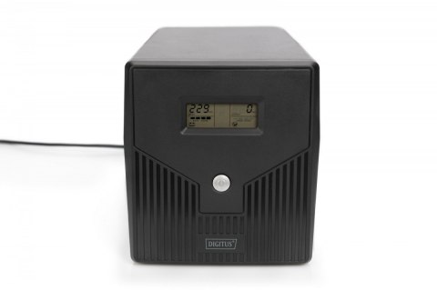 Zasilacz awaryjny UPS Line-Ineractive LCD, 1000VA/600W, 2x12V/7Ah, AVR, 4xSCHUKO, USB, RS232, RJ45