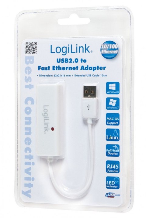 Adapter fast ethernet RJ45 do USB2.0 Adapter fast ethernet RJ45 do USB2.0