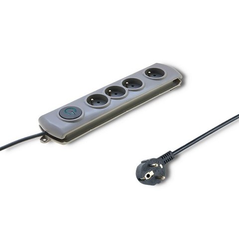 Listwa antyprzepięciowa Quick Switch, 4 gniazda, 1,5m, szara Listwa antyprzepięciowa Quick Switch, 4 gniazda, 1,5m, szara