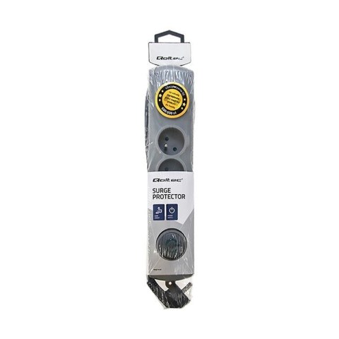 Listwa antyprzepięciowa Quick Switch, 4 gniazda, 1,5m, szara Listwa antyprzepięciowa Quick Switch, 4 gniazda, 1,5m, szara