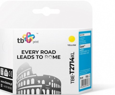 Tusz do Epson WF-3620 TBE-T2714XL żółty 100% nowy Tusz do Epson WF-3620 TBE-T2714XL żółty 100% nowy