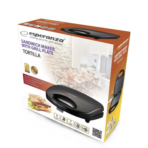 Opiekacz do kanapek Tortilla 1000W Opiekacz do kanapek Tortilla 1000W