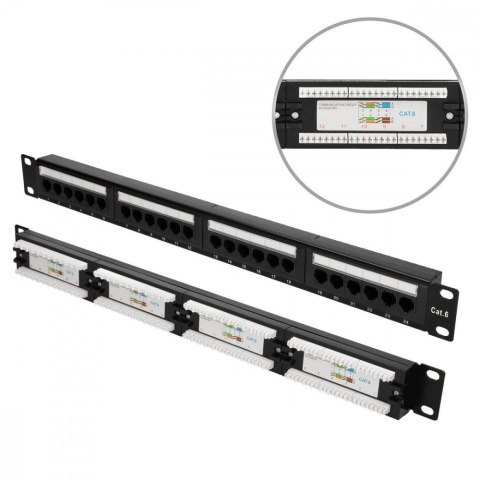 Patchpanel 24 porty CAT6 UTP V2 Patchpanel 24 porty CAT6 UTP V2