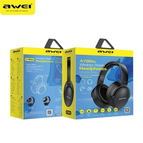 Słuchawki nauszne Bluetooth A780BL czarne Słuchawki nauszne Bluetooth A780BL czarne