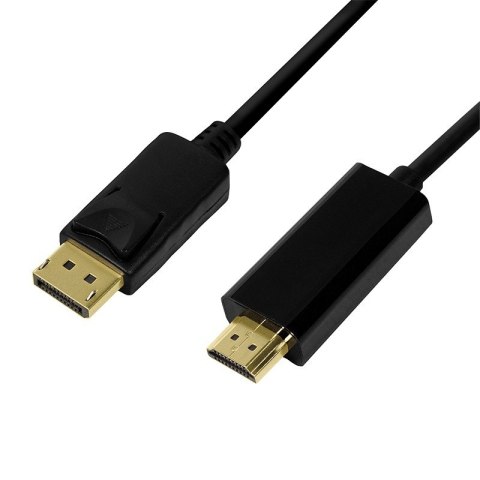 Kabel DisplayPort 1.2 do HDMI 1.4 1m Czarny Kabel DisplayPort 1.2 do HDMI 1.4 1m Czarny