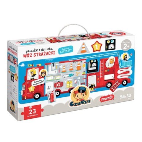 Puzzle z dziurką Wóz strażacki 23 elementy Puzzle z dziurką Wóz strażacki 23 elementy
