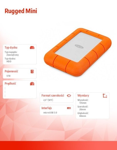 Dysk zewnętrzny Rugged 5TB USB 3.0 2,5 STJJ5000400 Dysk zewnętrzny Rugged 5TB USB 3.0 2,5 STJJ5000400