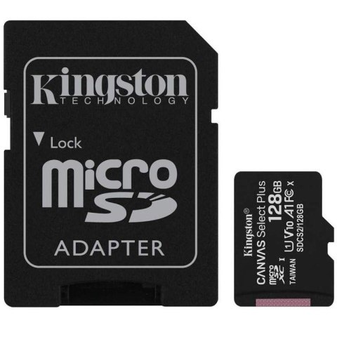 Karta pamięci microSD 128GB Canvas Select Plus 100MB/s Adapter Karta pamięci microSD 128GB Canvas Select Plus 100MB/s Adapter