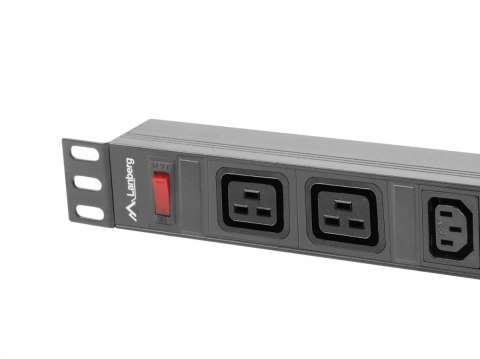 Listwa zasilająca Rack PDU 19 cali 1U 16A 2X C19 8X IEC C13 czarny C20 Listwa zasilająca Rack PDU 19 cali 1U 16A 2X C19 8X IEC C13 czarny C20