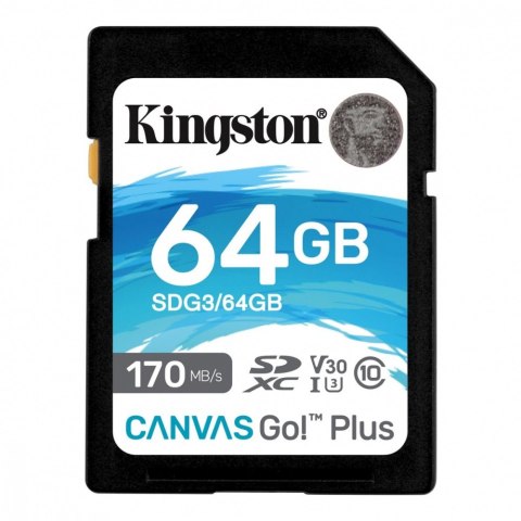 Karta pamięci SD 64GB Canvas Go Plus 170/70MB/s CL10 U3 V30 Karta pamięci SD 64GB Canvas Go Plus 170/70MB/s CL10 U3 V30